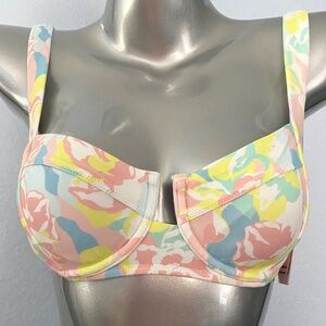 Victoria's Secret Nwt Full Coverage White Pastel Unlined Bikini Swim Top
